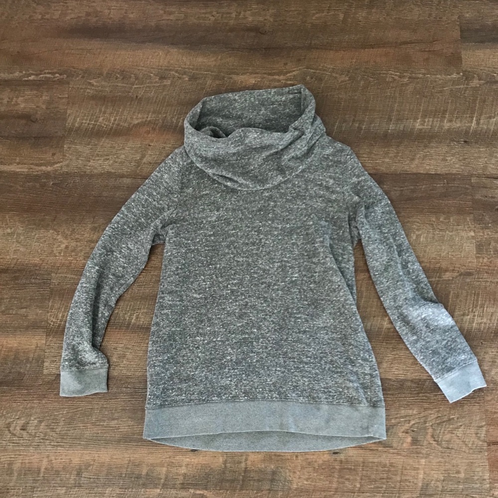 Lou & Grey Gray Marled Cowl-Neck Sweatshirt